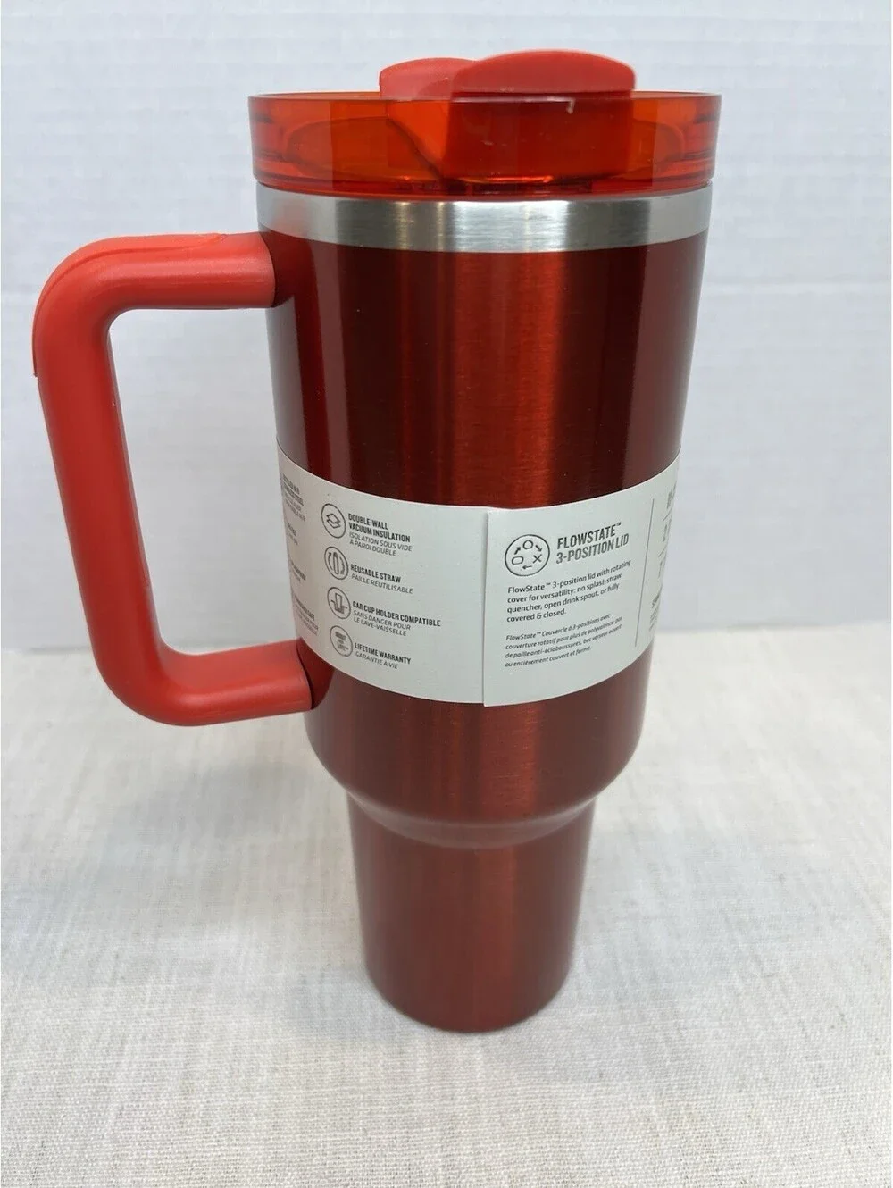 Stanley x Starbucks Flowstate Quencher H2.0 40oz Tumbler Red Handle Lid Straw